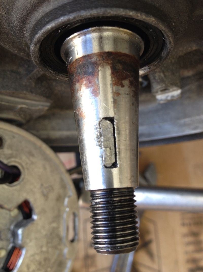 Modern Vespa Sheared Woodruff Key on shaft