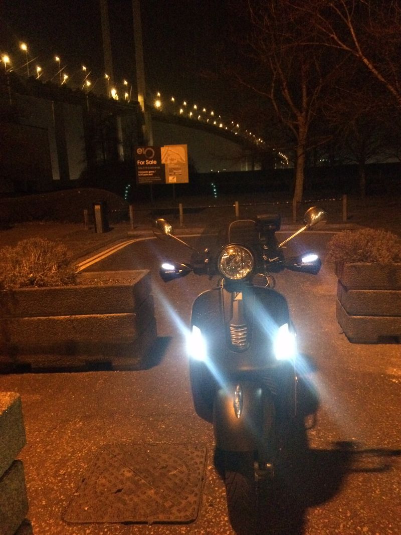 Modern Vespa hand guards