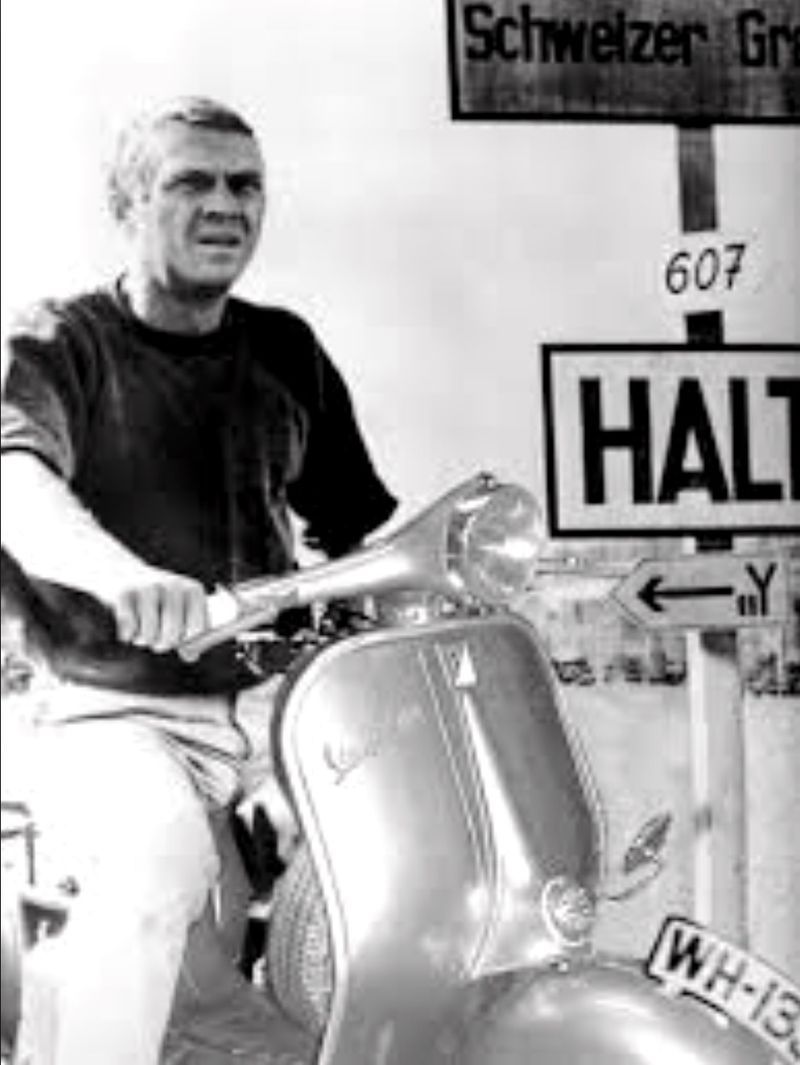 Modern Vespa Old Vespas and Older Movie Stars