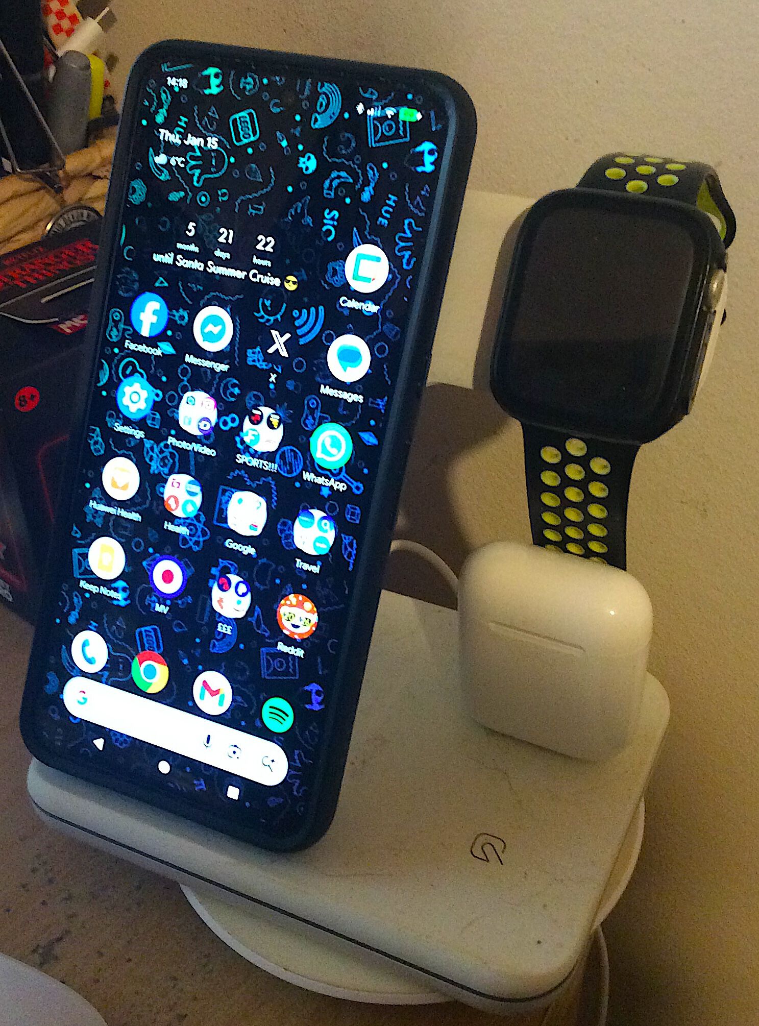 Google Pixel phone with Apple watch & Air Pods... what a conundrum!