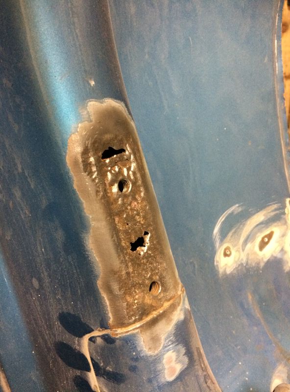 Modern Vespa : Rust holes in Frame Channel - salvageable?