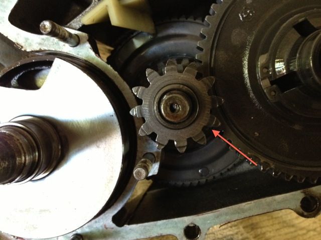 The pinion apparently usually falls out, but, not in this case, first bit to go to allow access to the gear stack