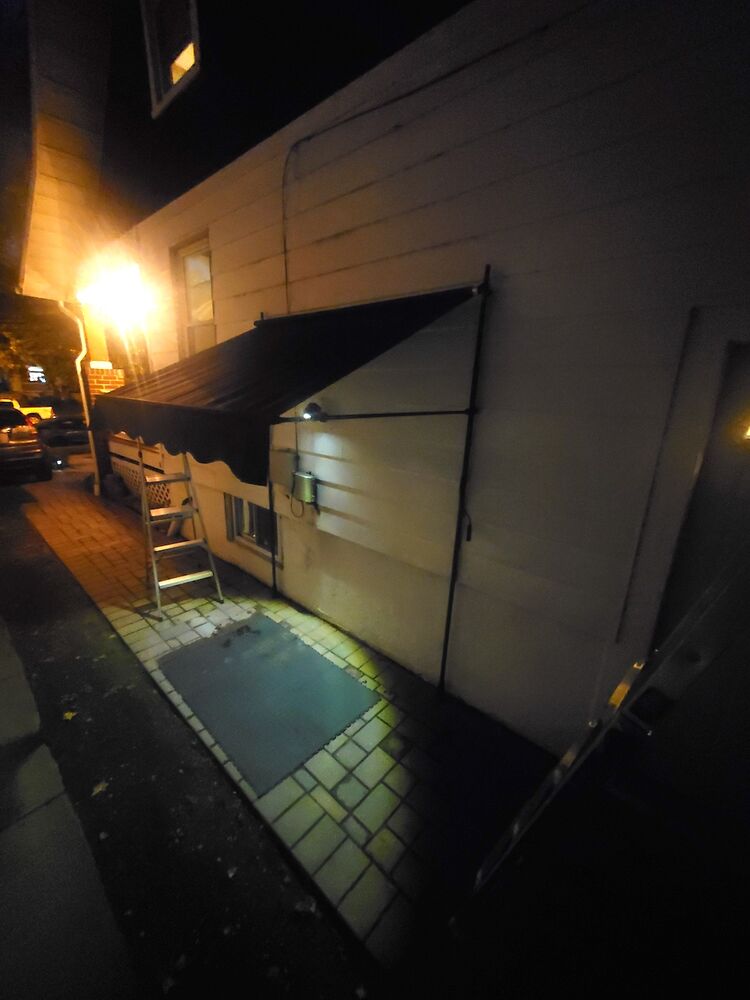 The Awning: The night I finished it, a few weeks before getting Melody back. (Yeah, a brief reunion that was.)