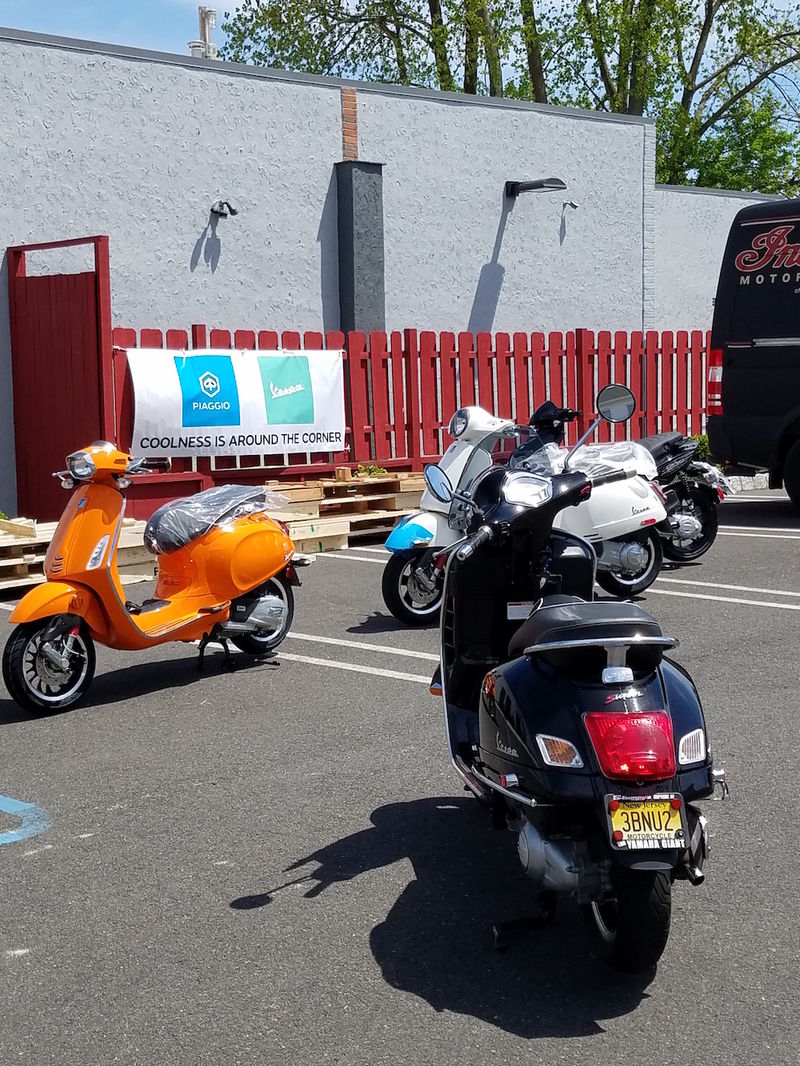 More bikes, first bit of external Vespa signage. (Oh, Melody, too.)
