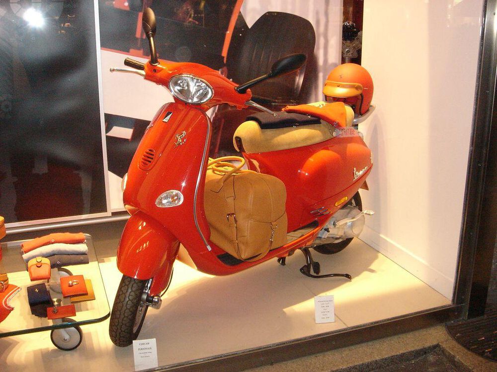 In the Ferrari store window
