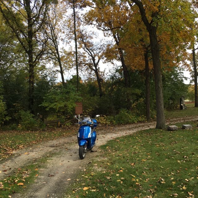 Riding on gravel wasn't an issue for me. Just taking in the peak fall colors at the end of October.