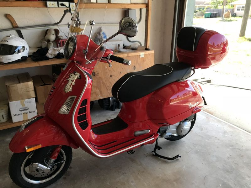 Snoopy on the scooter...