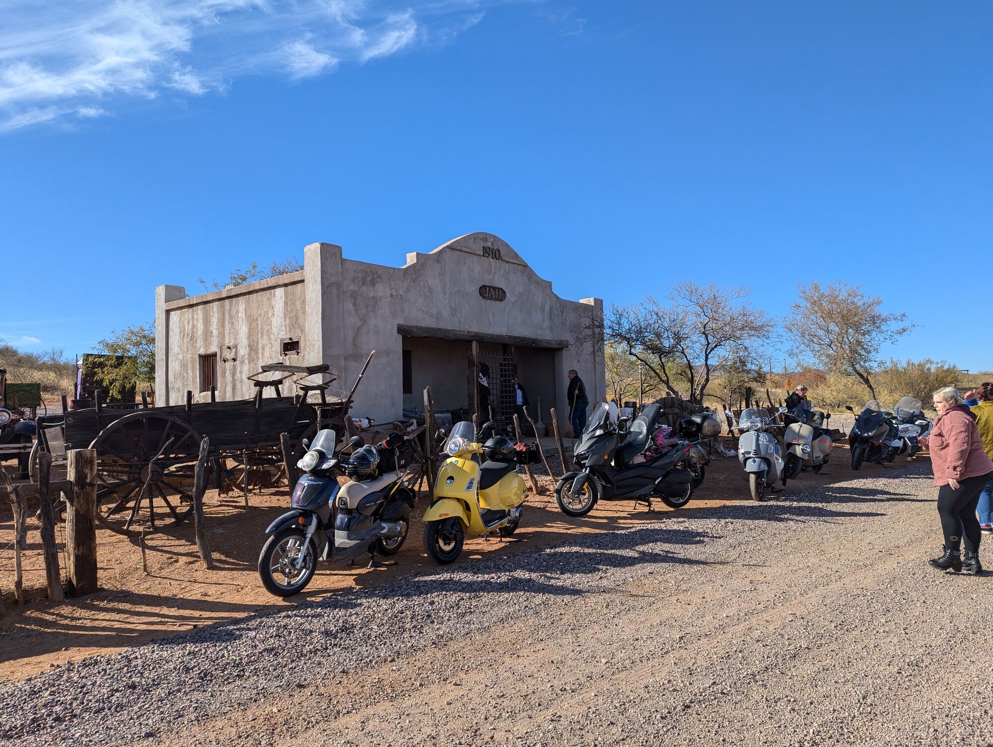 Visiting the old jail in Gleeson.