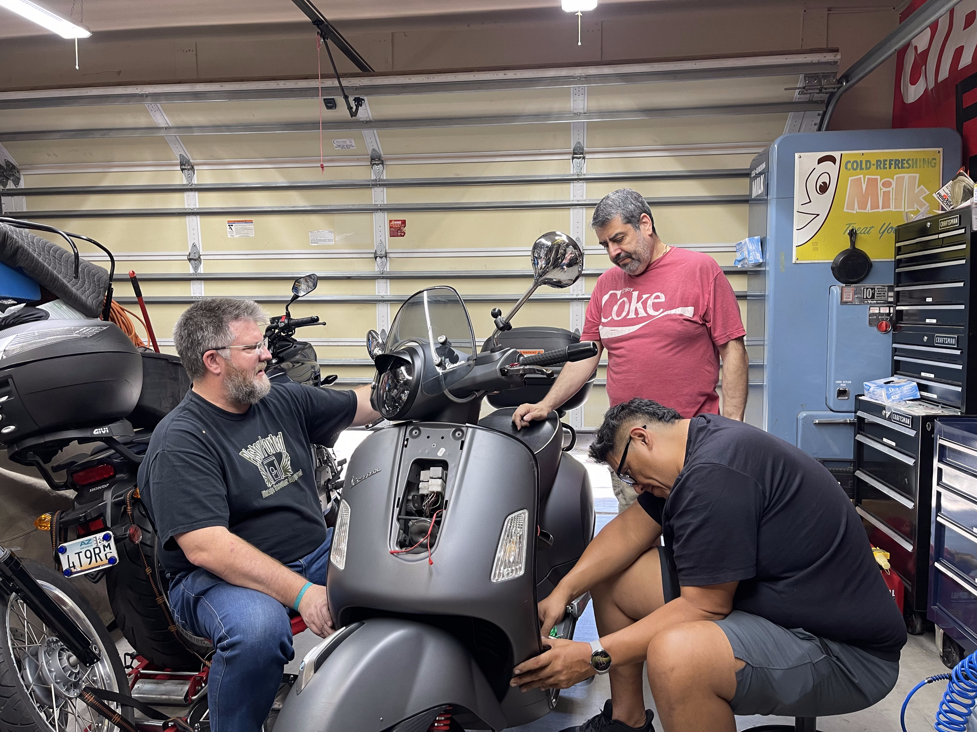 Any day spent wrenching or riding with your scooter peeps is a good day.