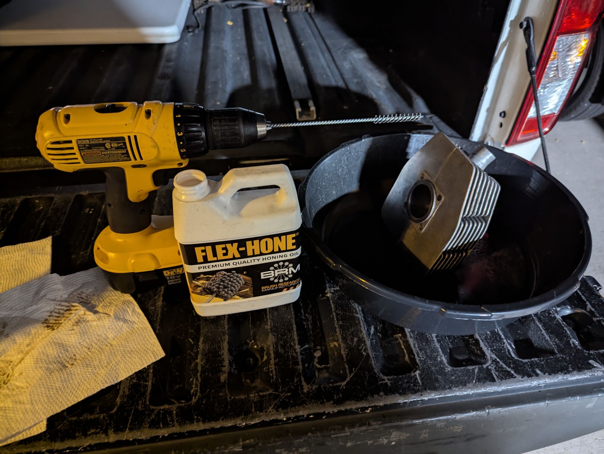 Cleaning up stud bores.