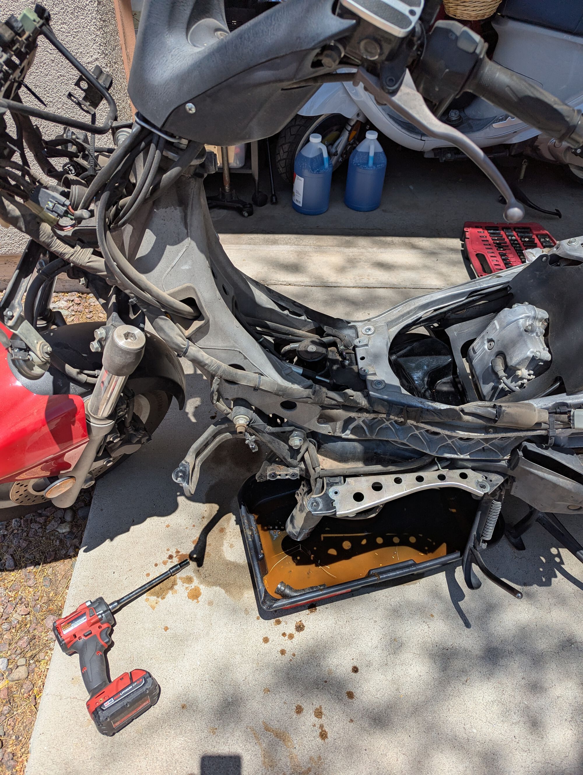 At least it was all downstream from the crankcase.