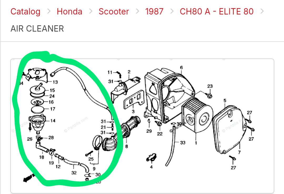 Catch can assembly from a Honda.