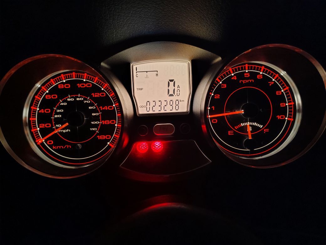 Wrench symbol is flashing. I just happened to capture the picture just when it went off.