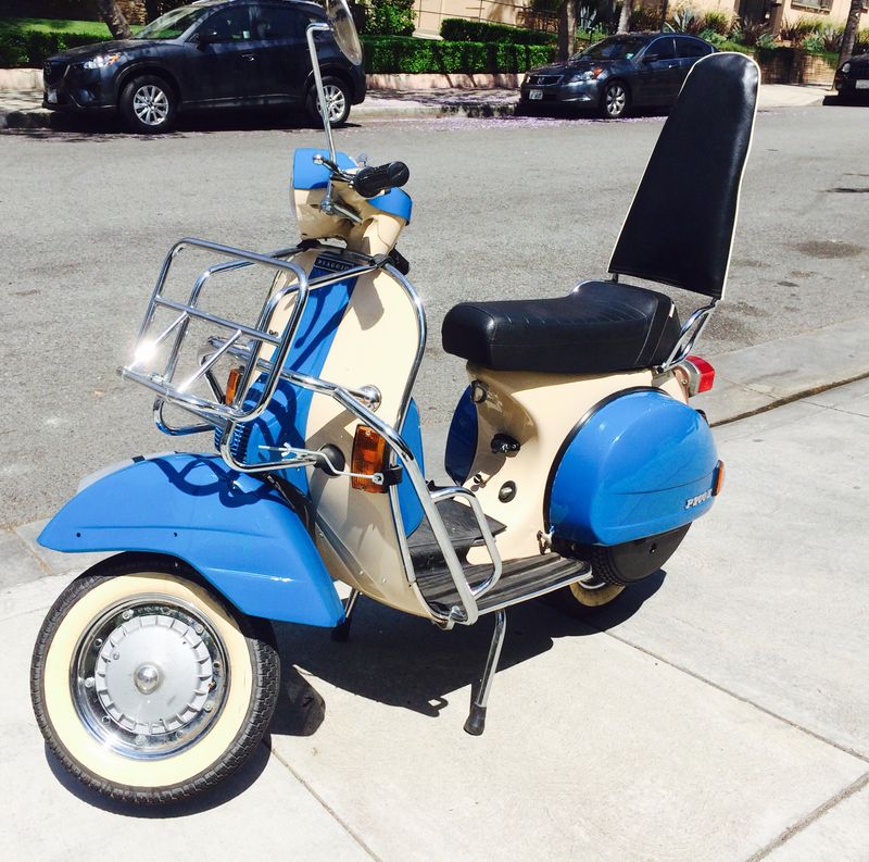 Modern Vespa San Diego, CA vespa P200e fully restored 3600