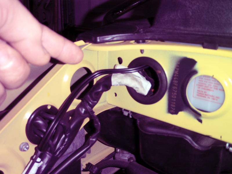 Straight from the battery with a factory plug extention from Battery tender.