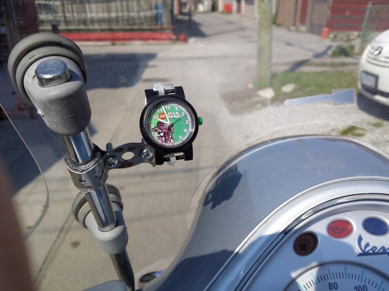 Modern Vespa I just didn't feel like changing that clock battery!