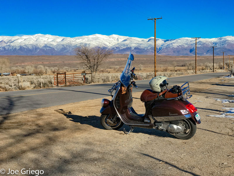Looking east at the White Mountain range.