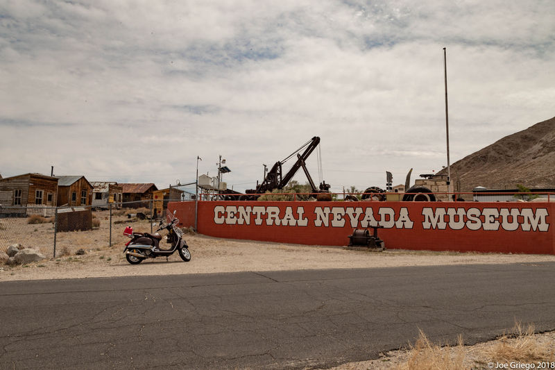 At the Central Nevada Museum. It was closed, but had several old mining buildings to walk around
