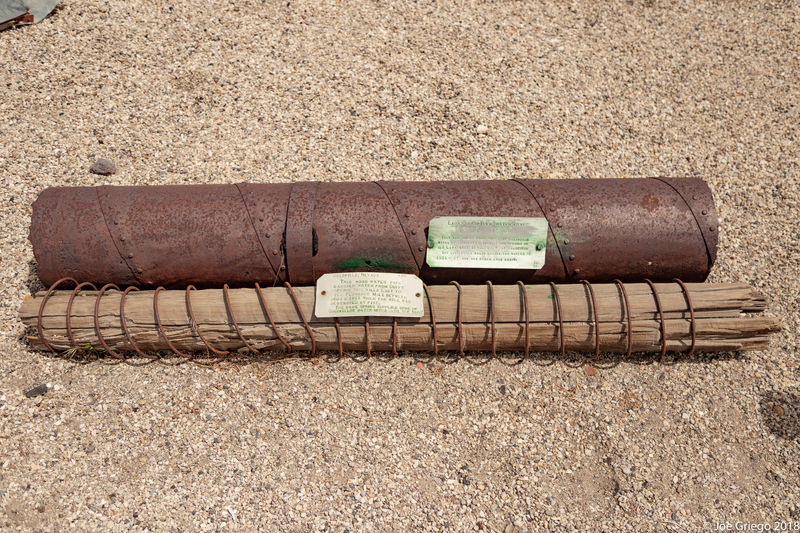 Two kinds of old water pipes.