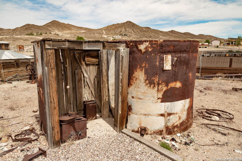 This tank house did not look big enough to lie down in, much less live...