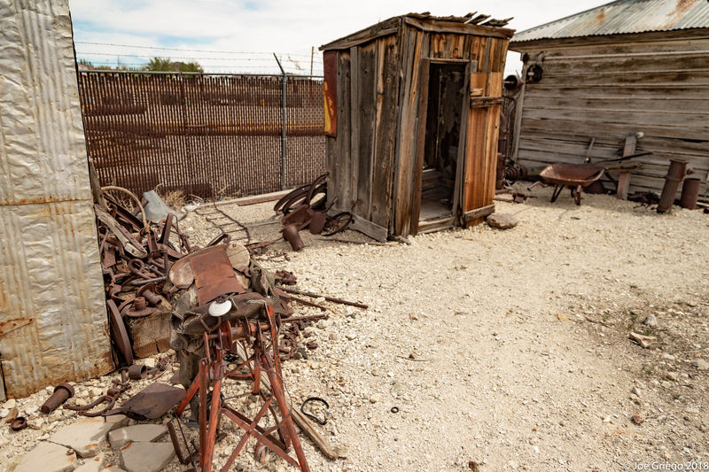 They even preserved an old outhouse...