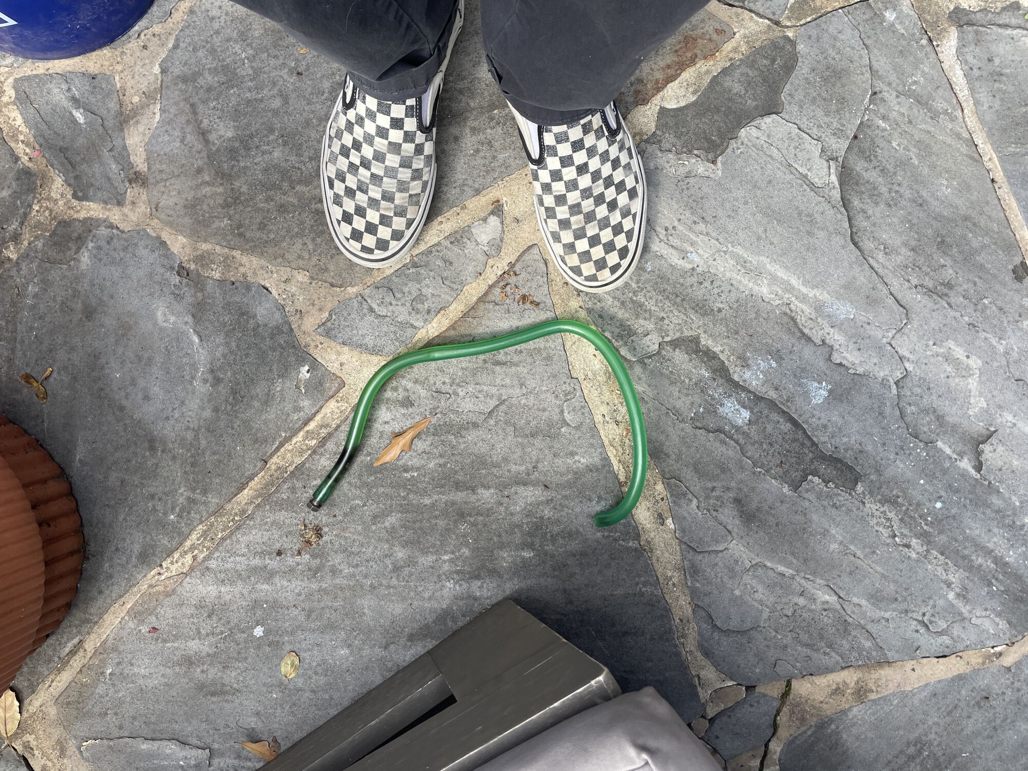 Old crusty and brittle hose.