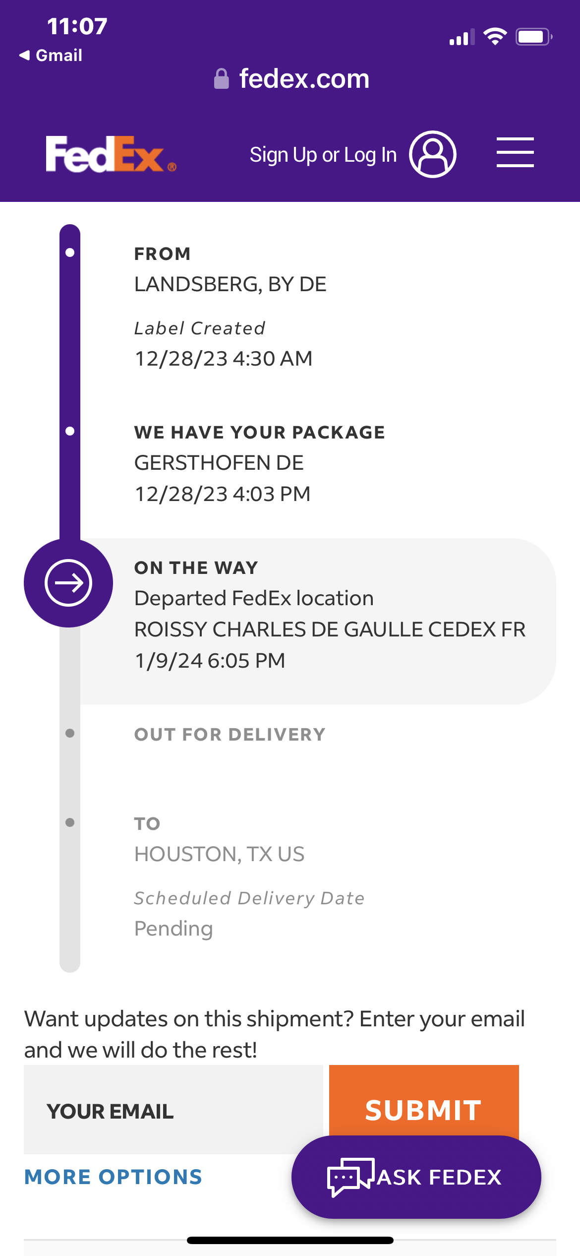 And still… wines and cheese and museums. Maybe my package will find a paramour while visiting?