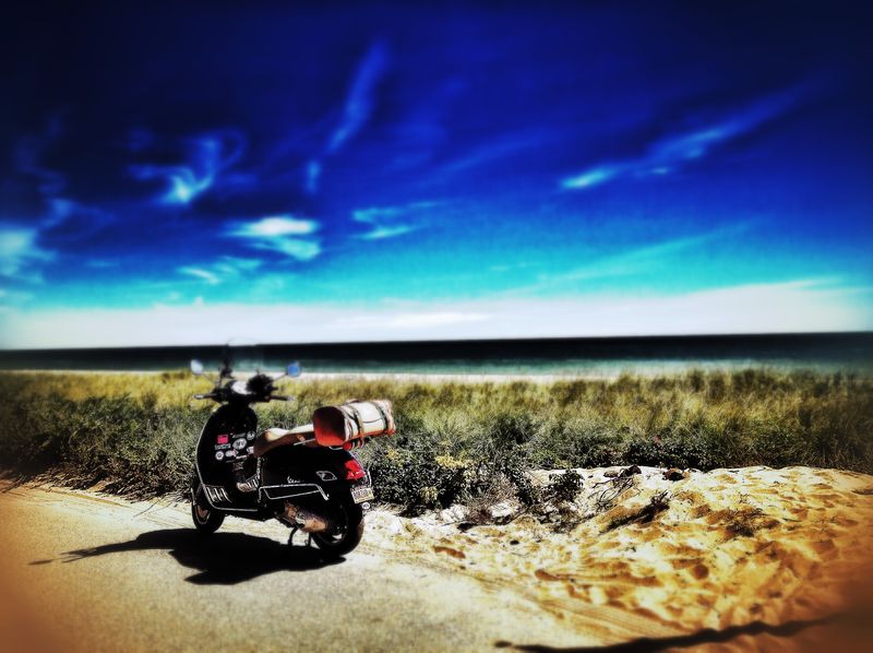 Modern Vespa Riding Nantucket.