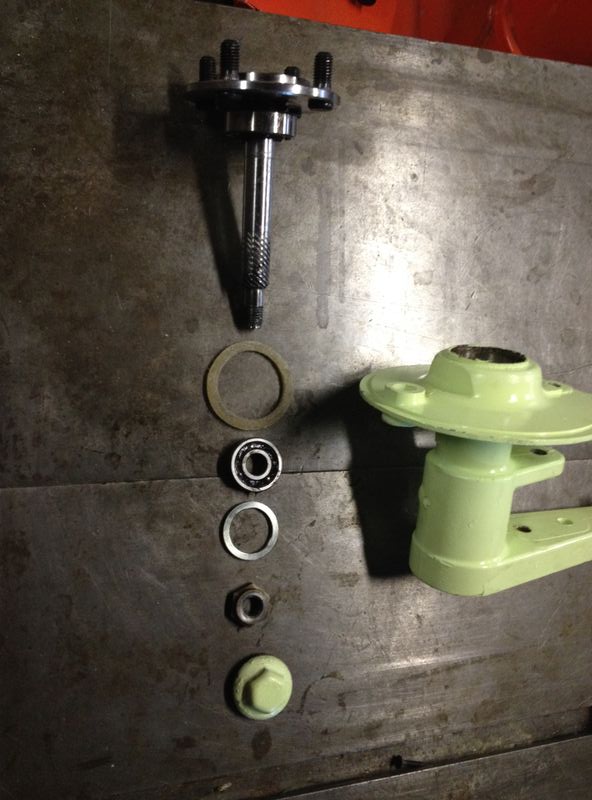 Modern Vespa : Vespa VBB front axle assembly