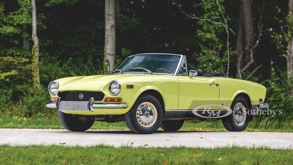 1972 Fiat 124 convertible.  Country Western Music in Italia in the middle of nowhere.