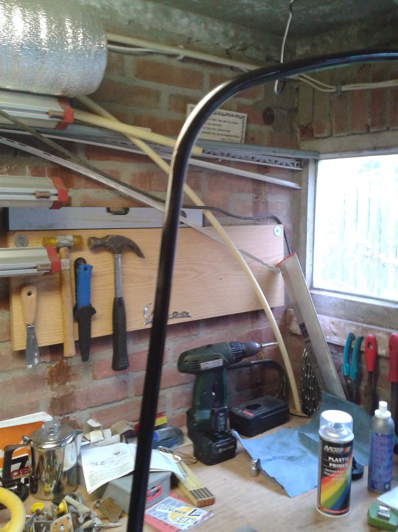 1 layer of primer, 2 layers of satin black. Still to come 1 layer clear