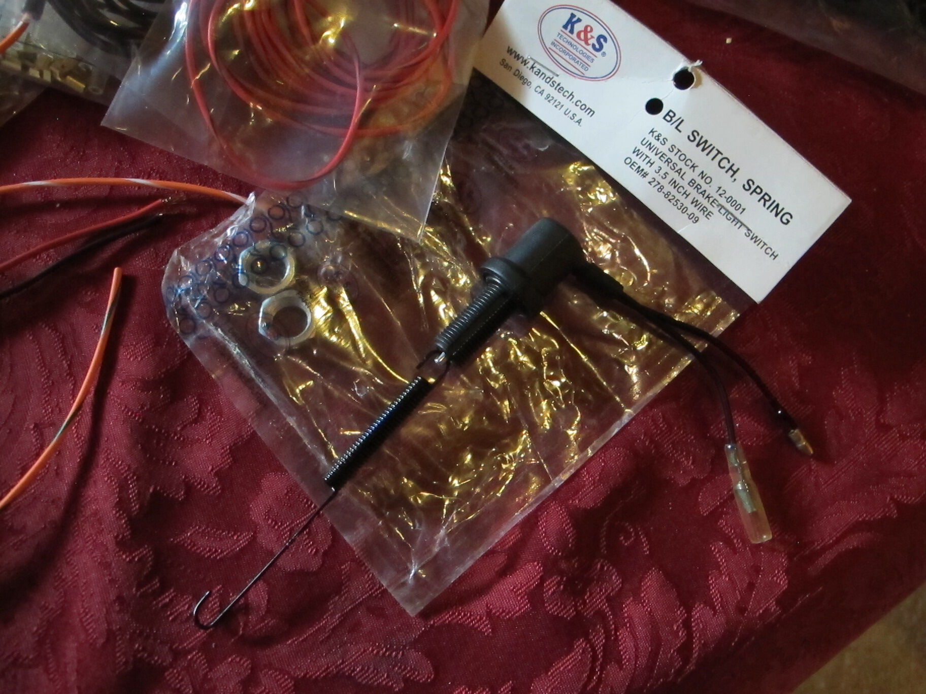 Brake light switch for front brake finally arrived today...will be wiring this to activate rear brake light via the rear brake pedal switch. Any advice on this will be appreciated!