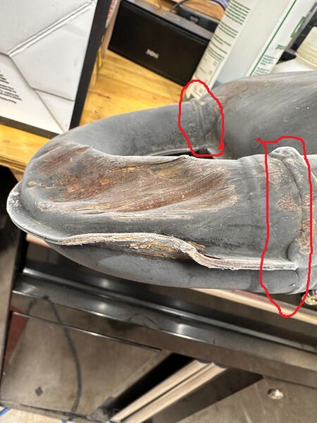 U part of exhaust is only part that needs filling and plugging up to area circled in red