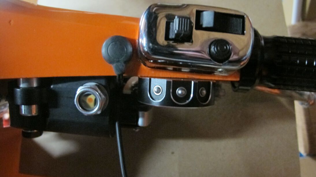 good location, very glad it didn't need to be installed on the handlebar.