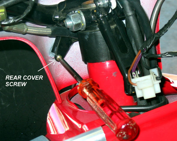 The other rear cover screw