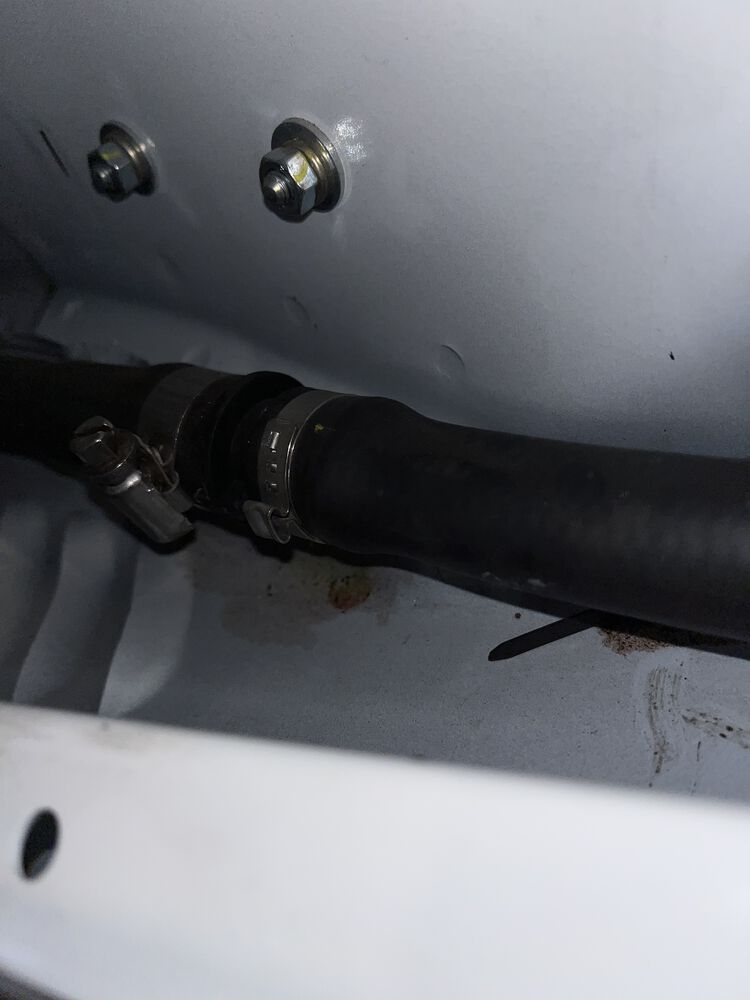 The culprit, someone already replaced one clamp