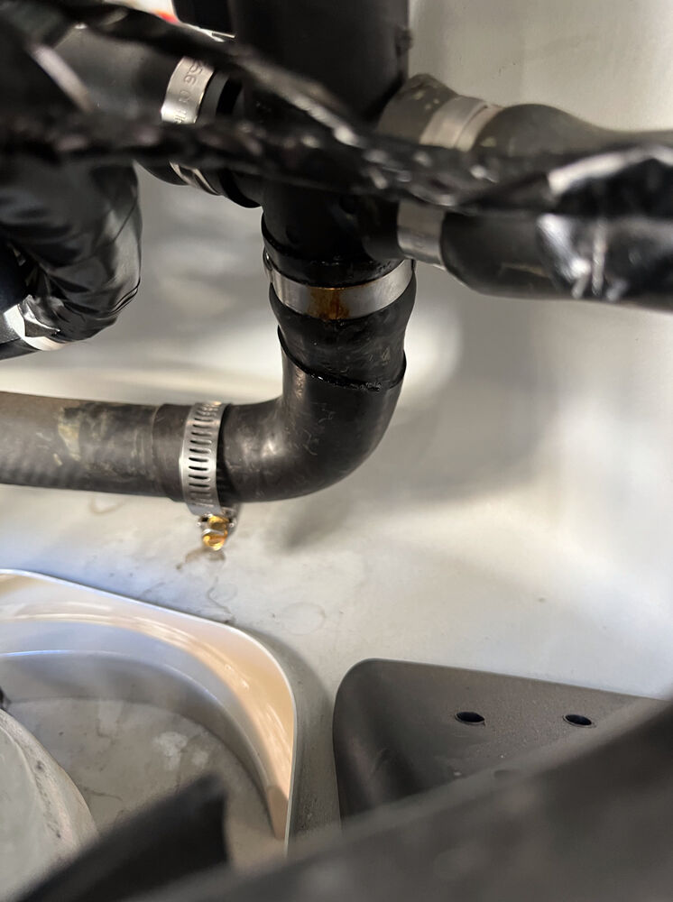 Made sure I could get the new clamp on before attempting to remove old clamp.