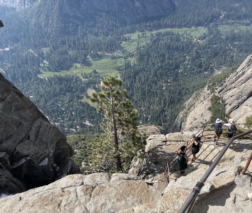 Yosemite falls upper, that was an arduous hike, only about 3.5 miles each way but a steep one, about 2700 feet of elevation gain