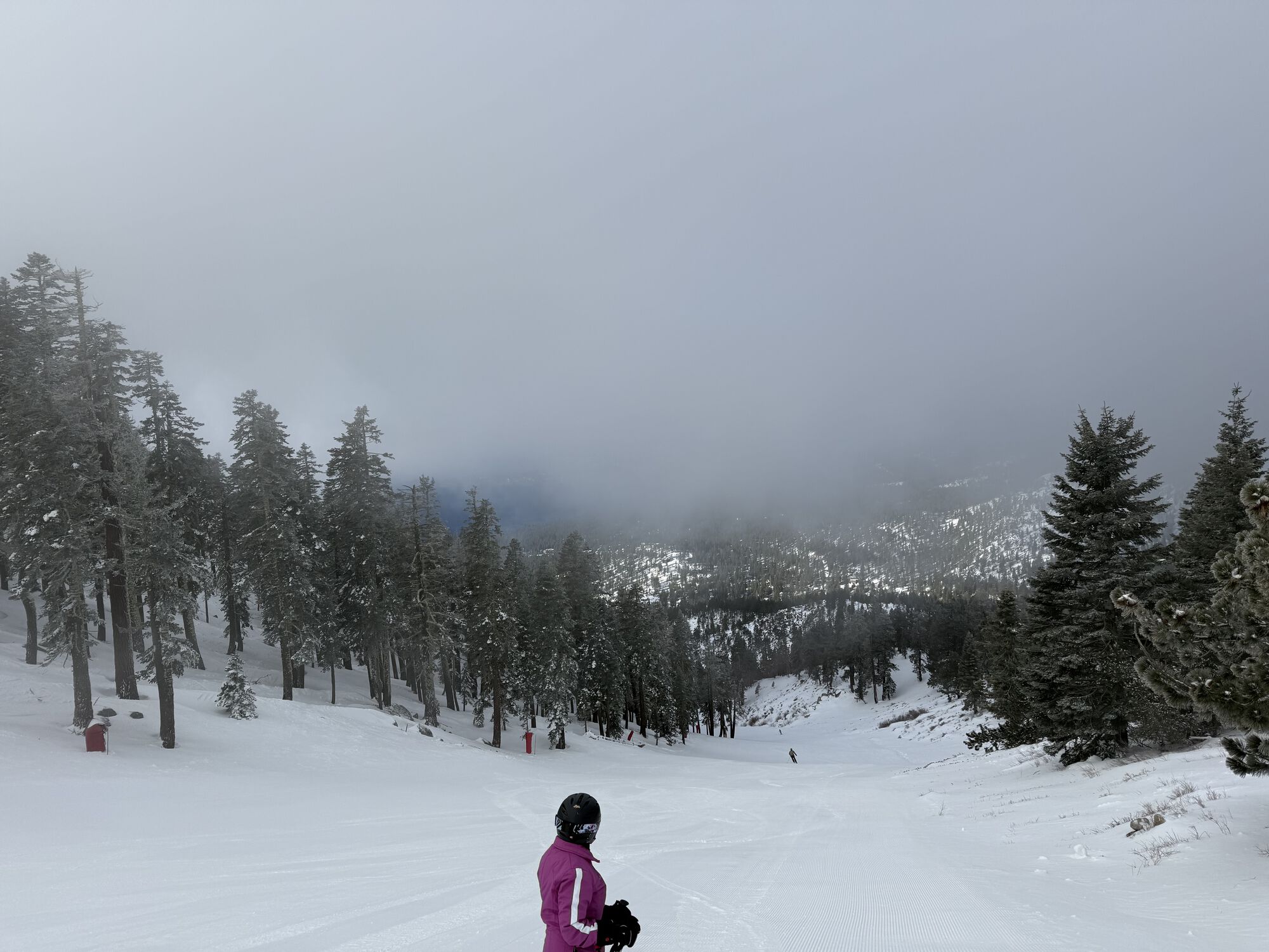 20 seconds before this photo, there was a beautiful view of Lake Tahoe. The clouds were moving very fast.