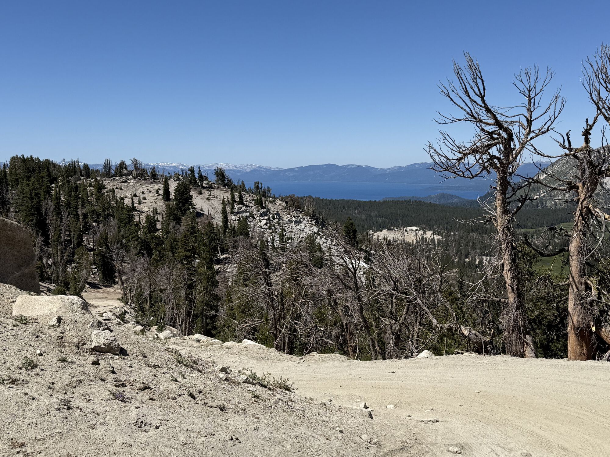 Looking Southwest toward the Northeast shore of Lake Tahoe.