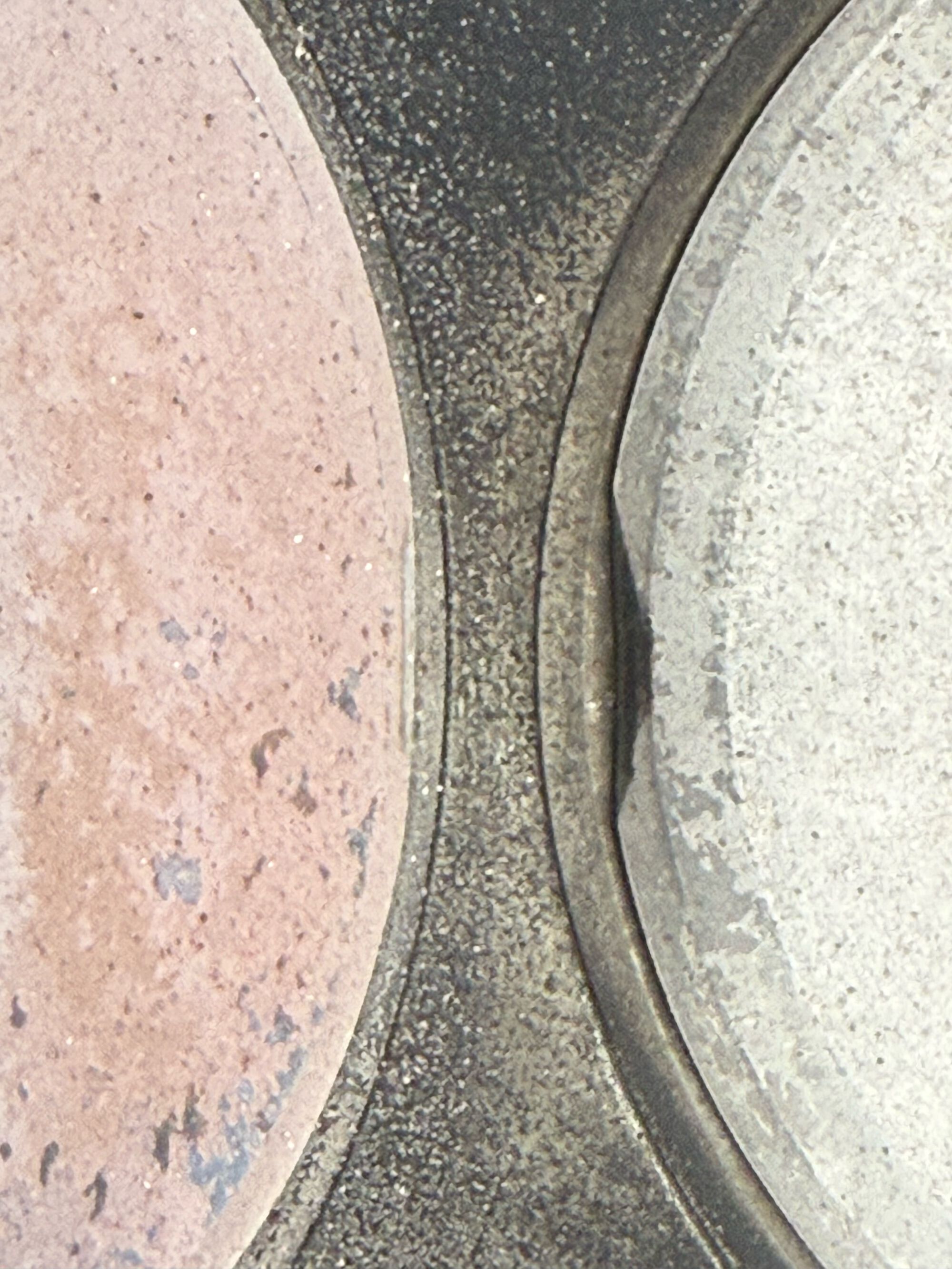 Chip in the exhaust valve from colliding with the intake valve.