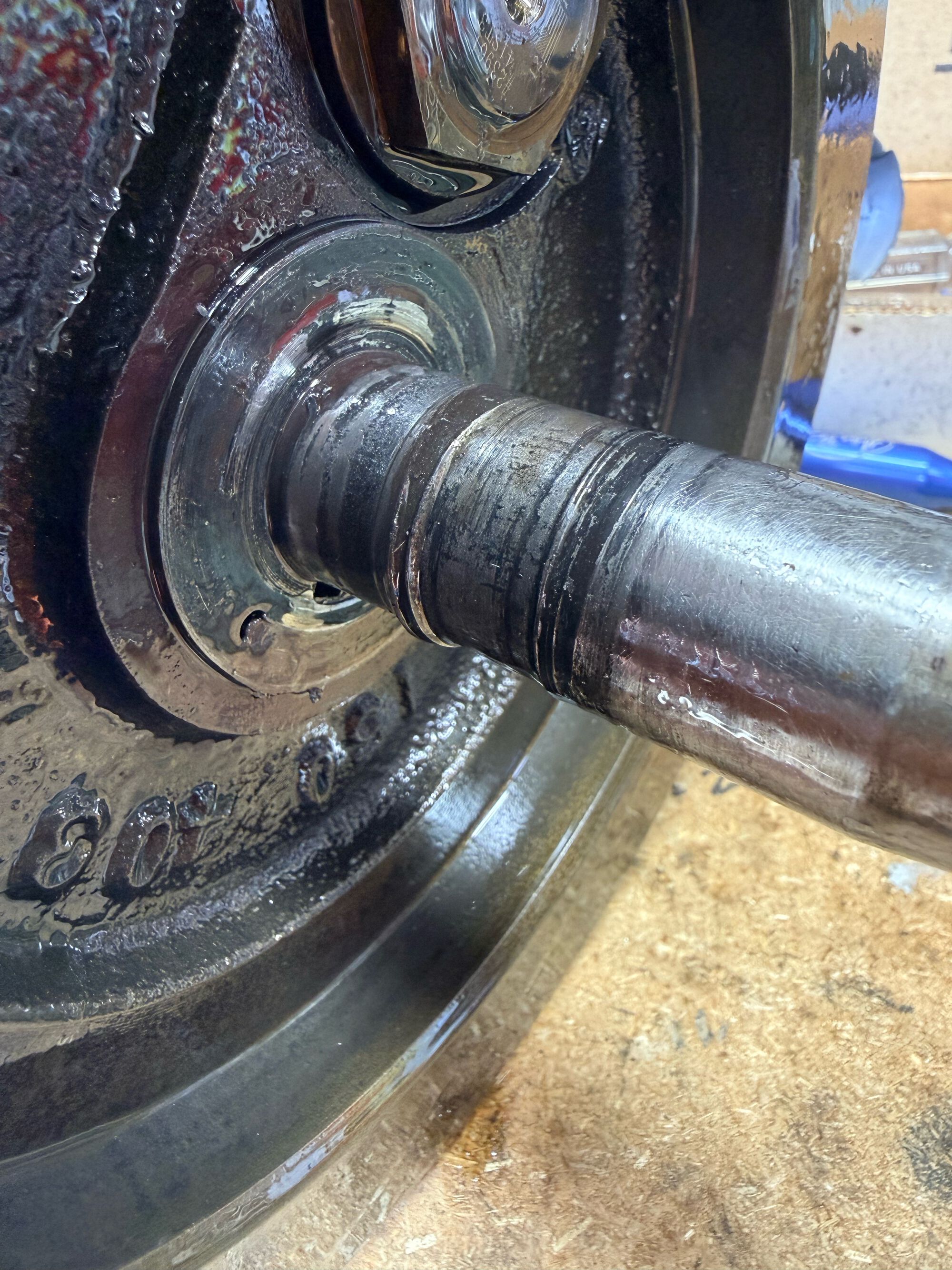 The engine sprocket shaft wear is insane!
