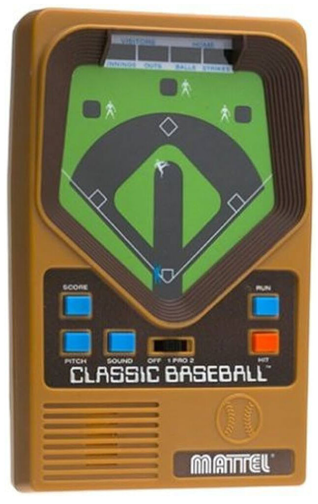 Mattel handheld baseball.