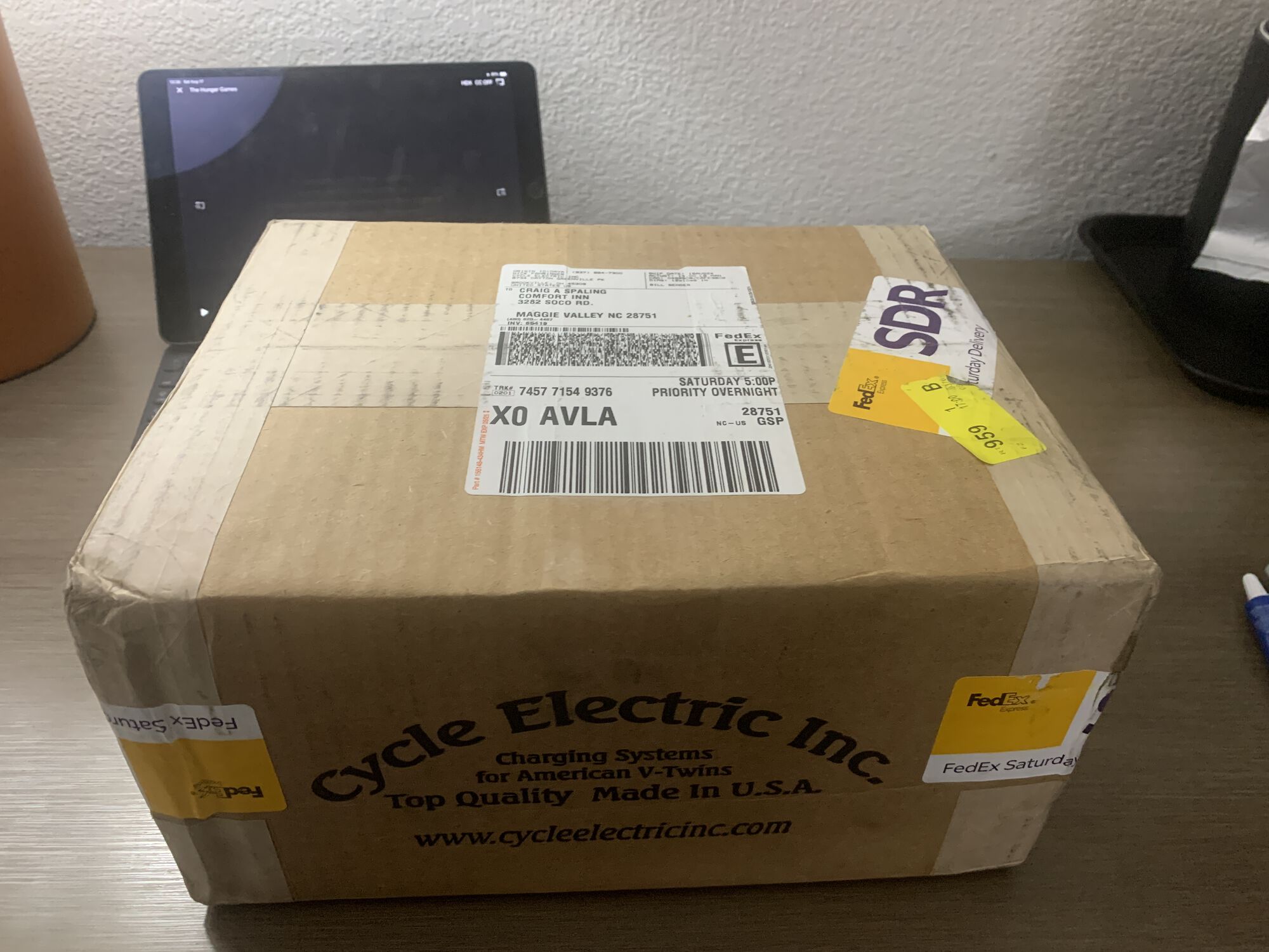 The much anticipated FedEx package