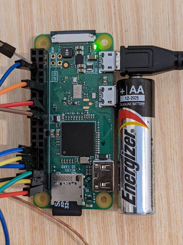 The brains of the operation.  The Pi Zero, not the battery.