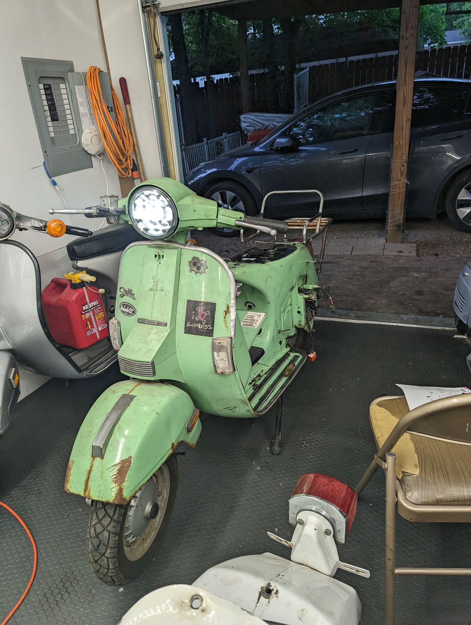 Probably put the stock headlight back in, too.