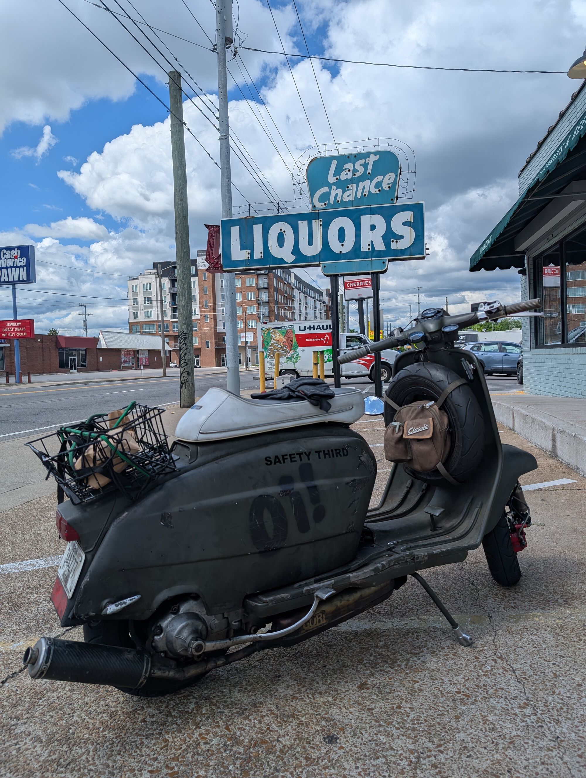 The owner of Last Chance told me the neon on the sign is about to get fixed.  We're both very excited to see it.