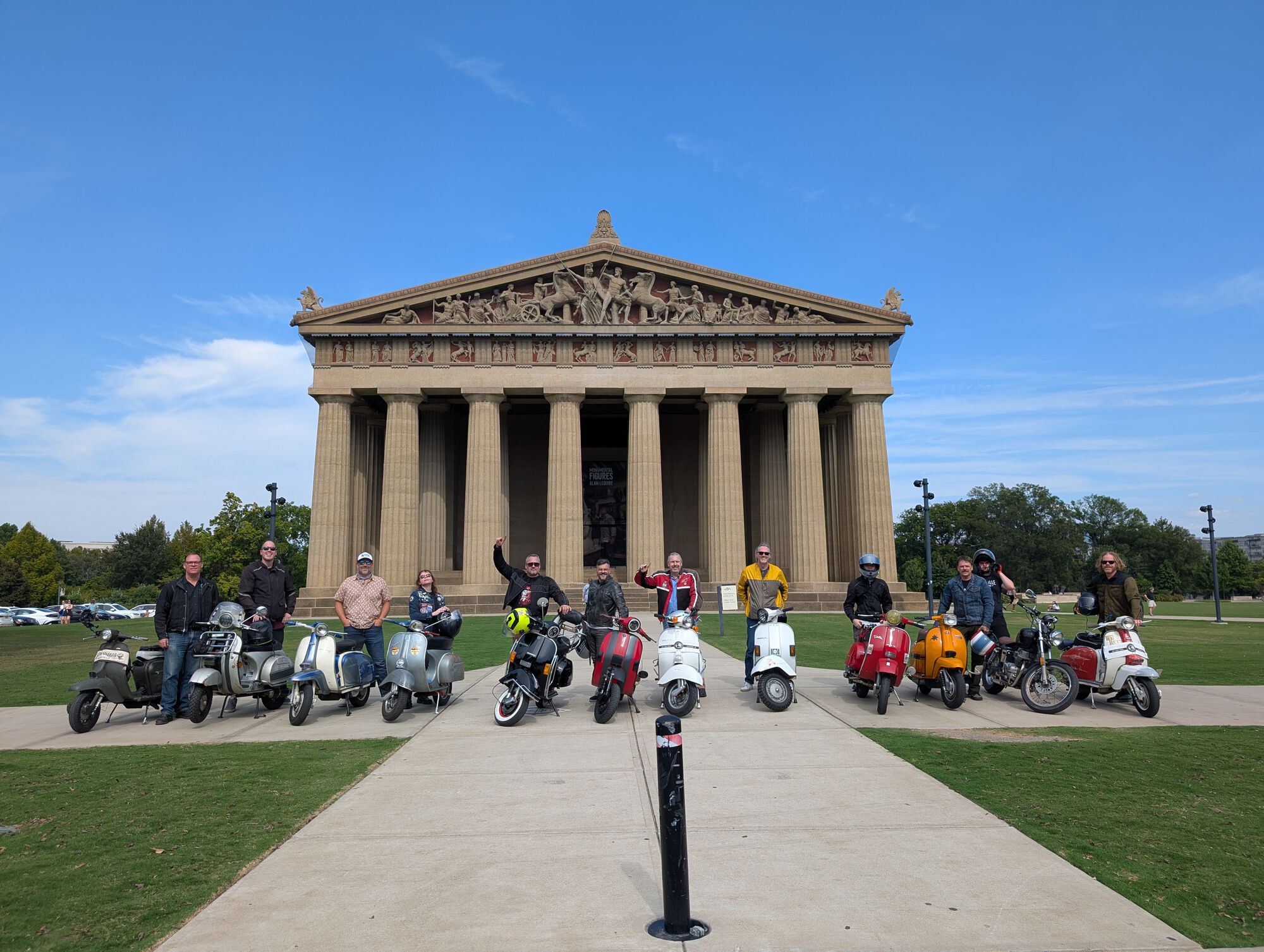 Everyone on Best Behavior at The Parthenon.  Other than the illegal sidewalk parking, of course.
