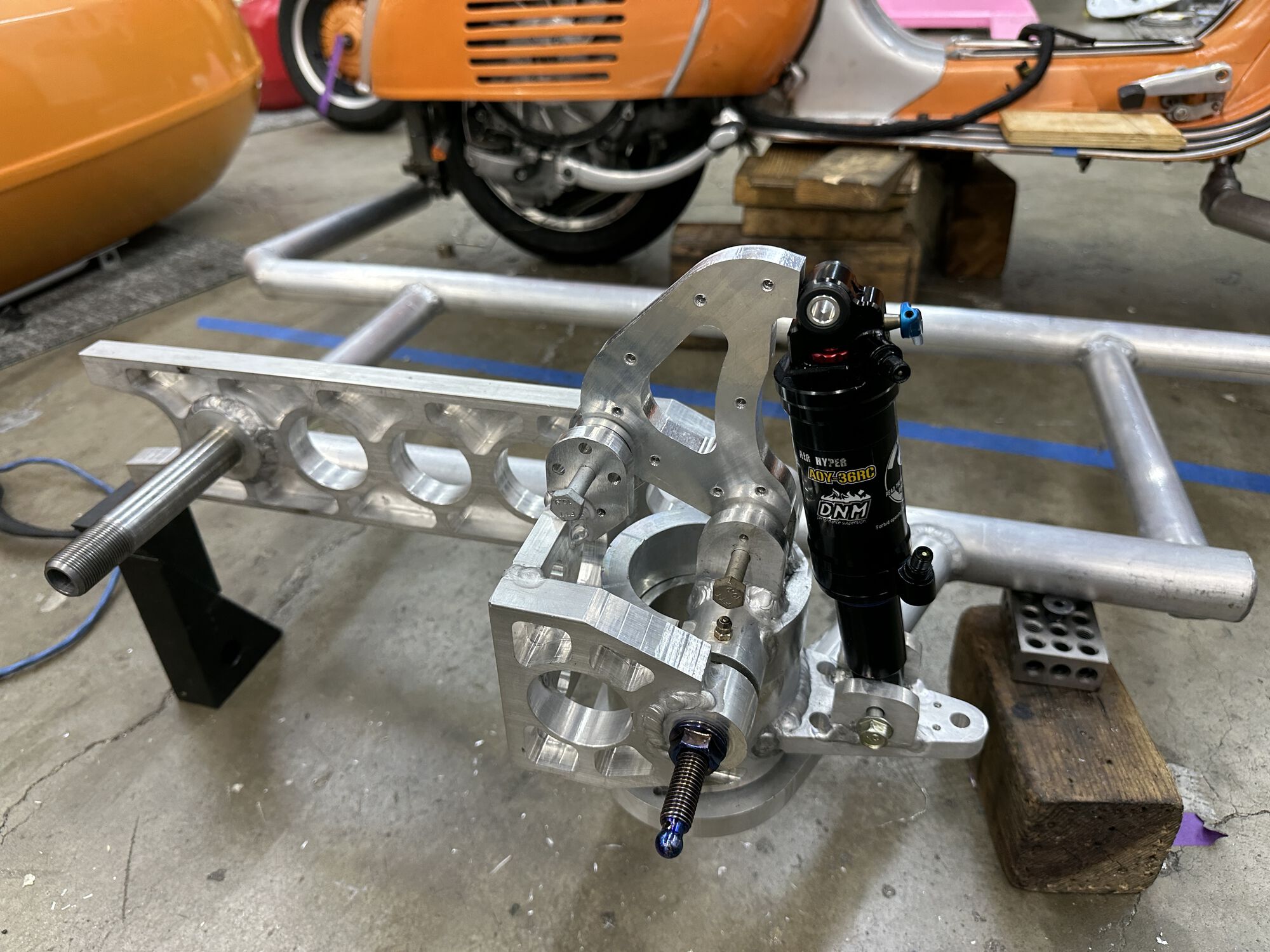 In place, on it's abec 9 orange colored bearings, ready for test