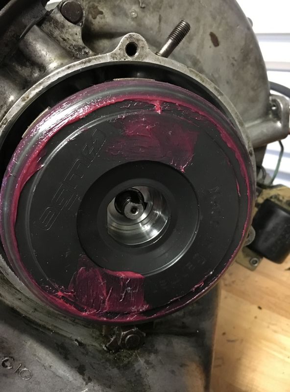 greased clutch to mark inside of cover